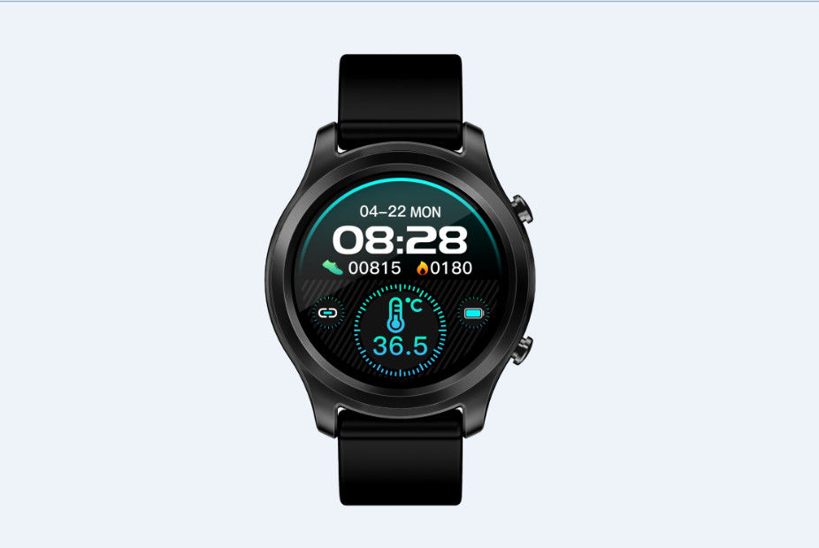 BLE 5.0 Fitness Tracker Temperature Monitoring Smart Watch